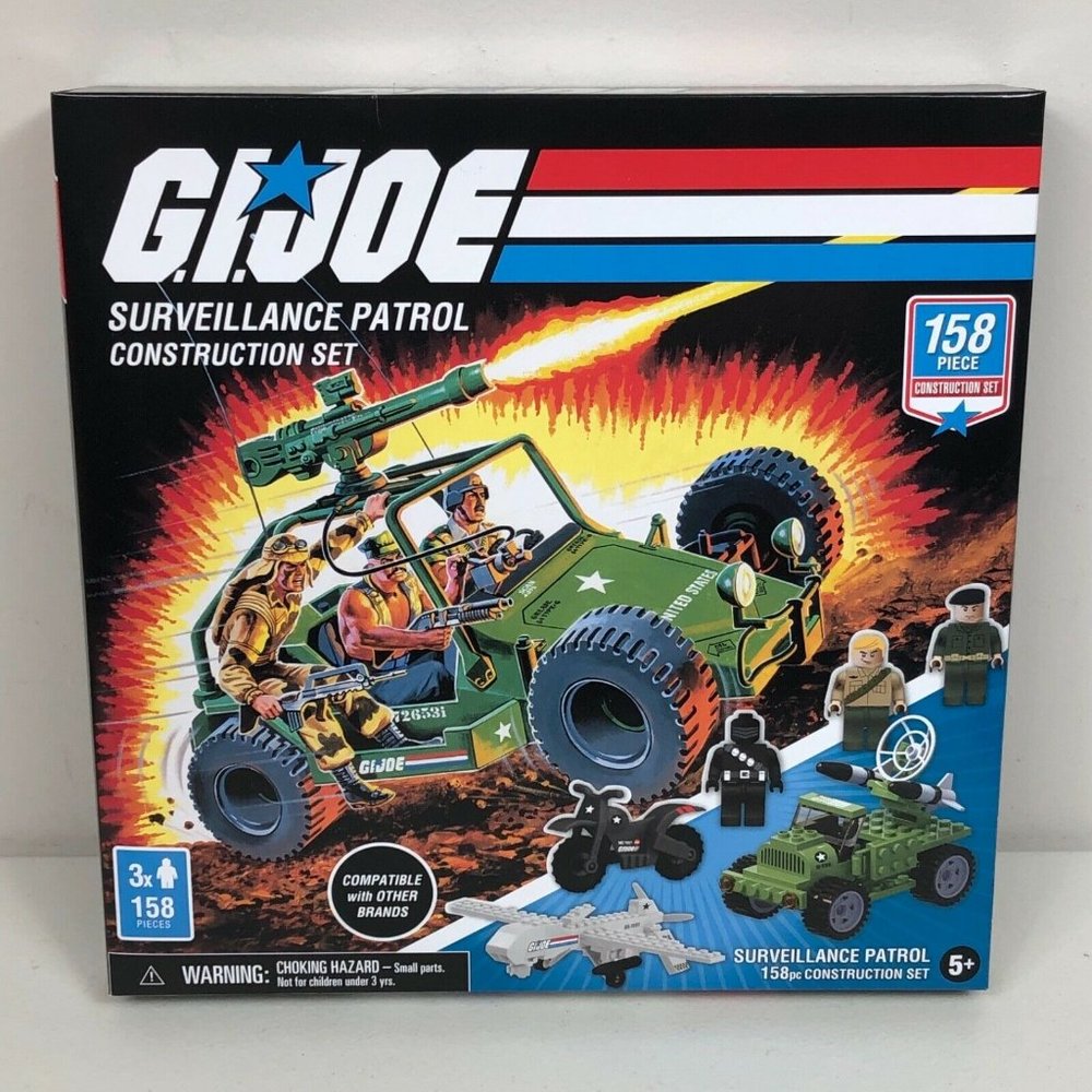 GI Joe Surveillance Patrol Construction Set 158 Piece 3 Figures Joes Toy New